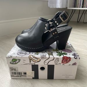 Jeffrey Campbell Buckle Back Heeled Clogs